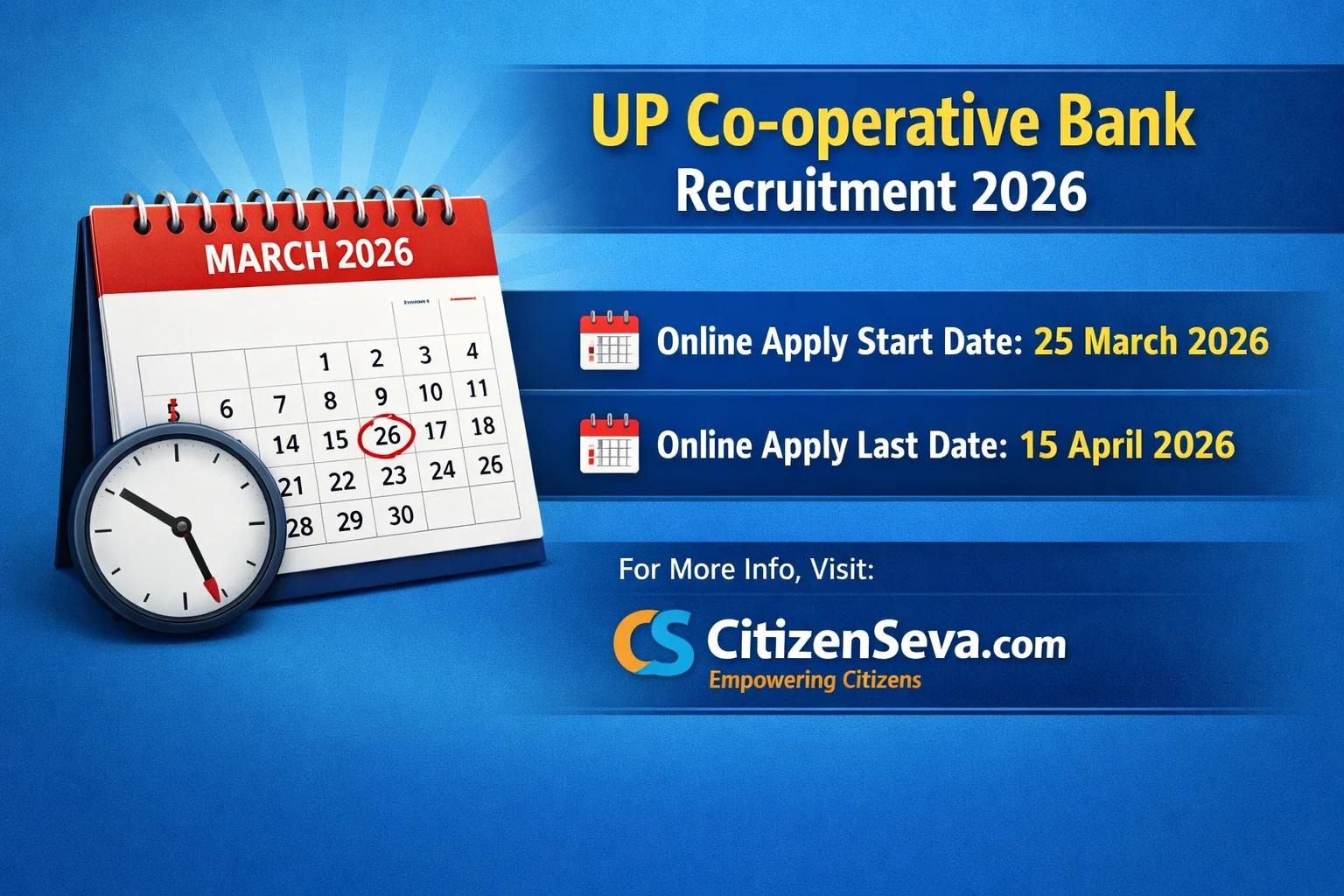 UP Co-operative Bank Various Post Recruitment 2026