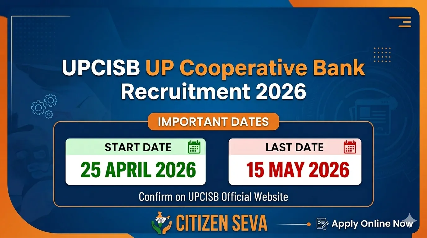 UPCISB UP Cooperative Bank Various Post Recruitment 2026