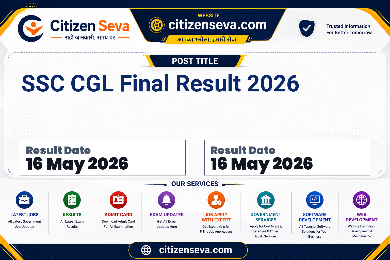 SSC CGL Final Result 2026