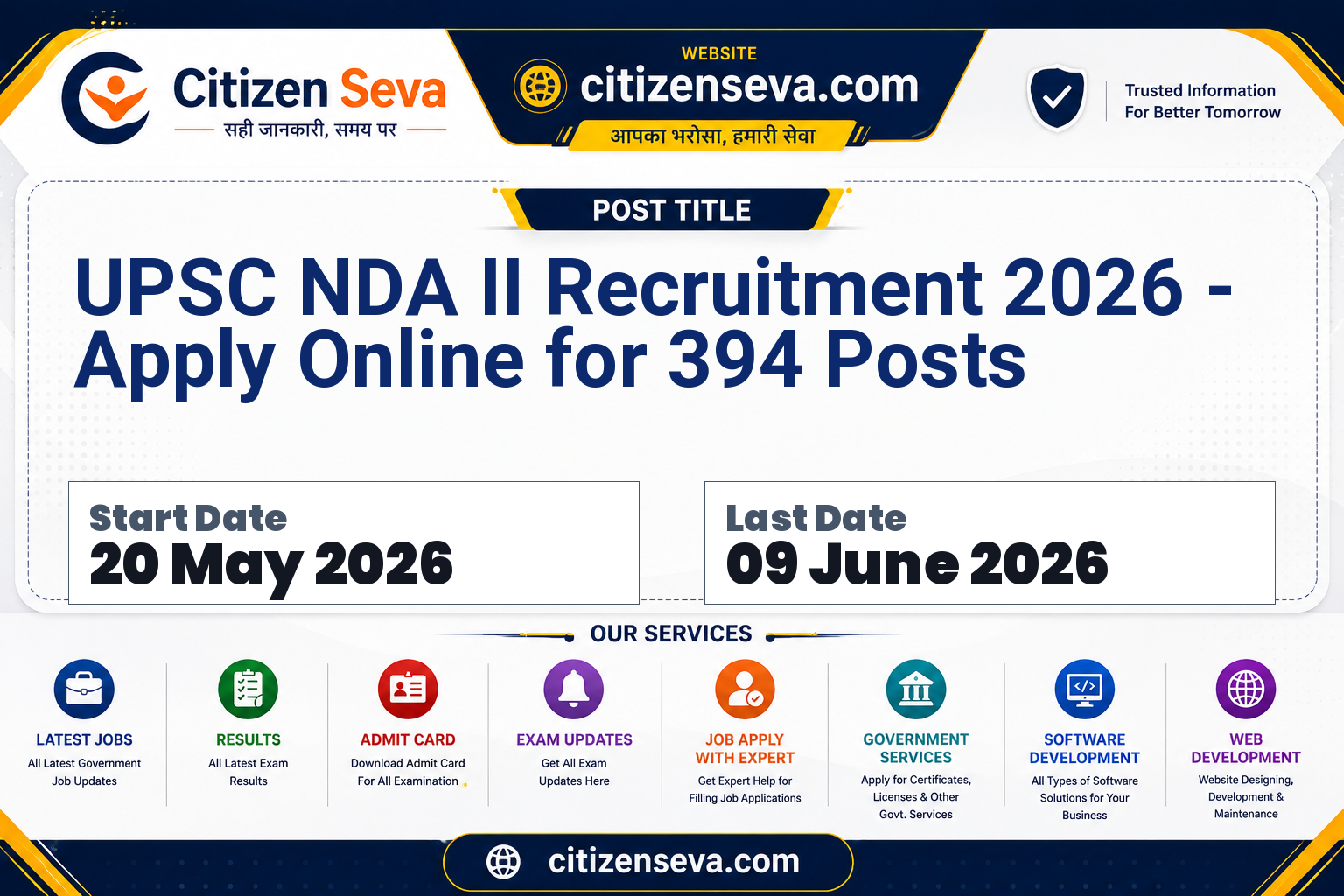 UPSC NDA II Recruitment 2026
