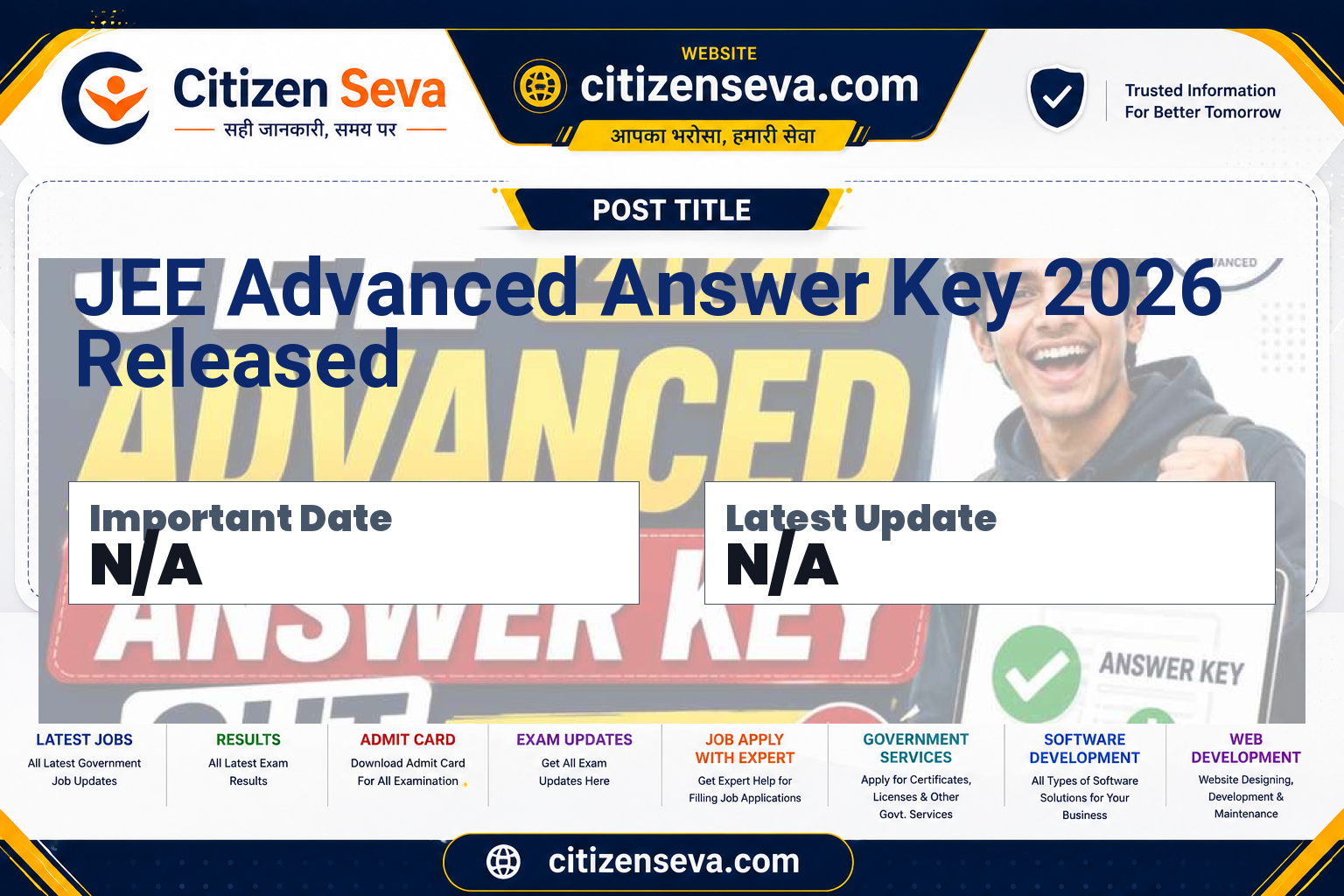 JEE Advanced Answer Key 2026
