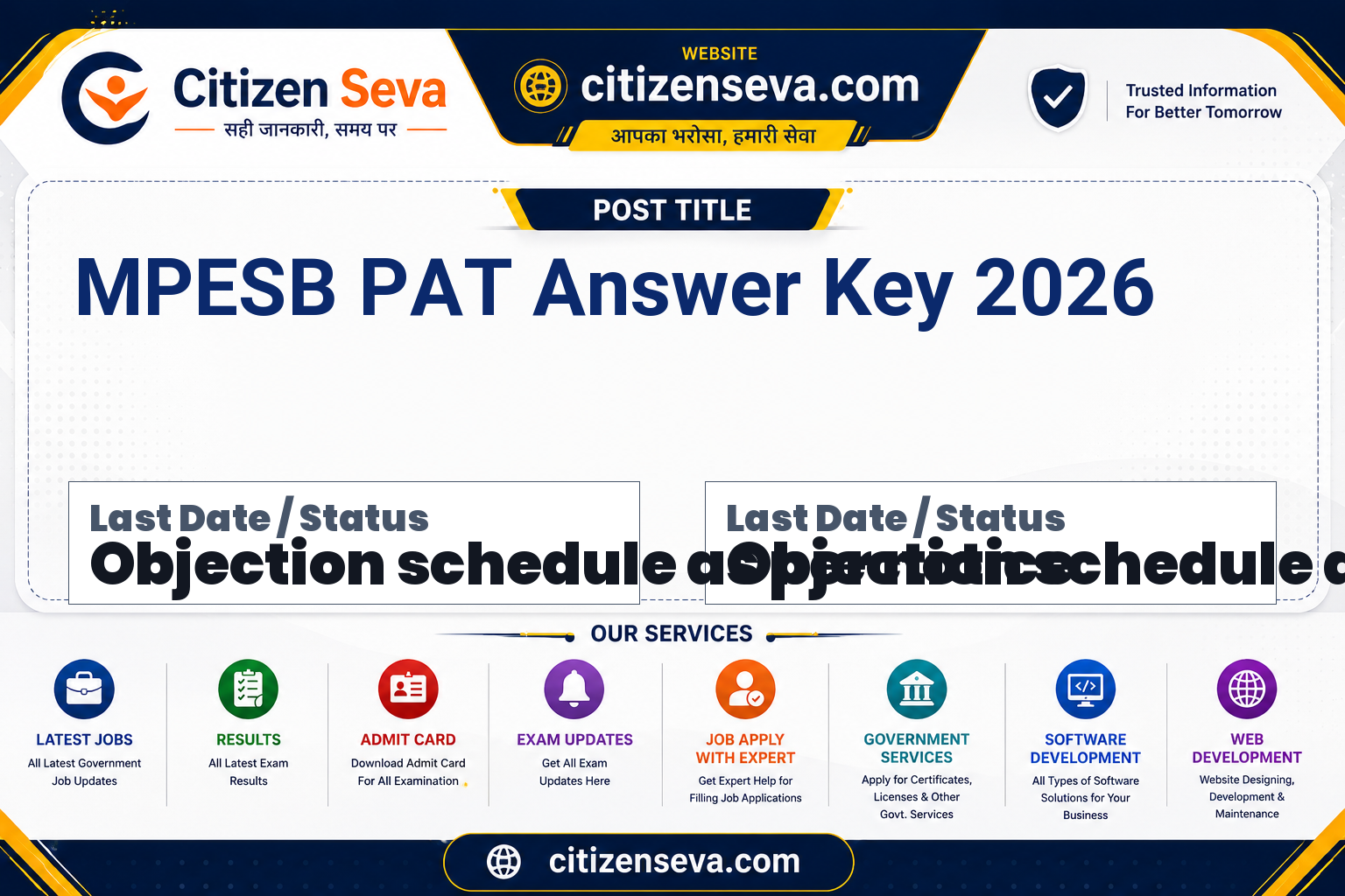 MPESB PAT Answer Key 2026