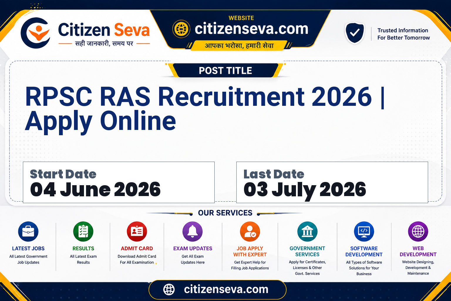 RPSC RAS Recruitment 2026