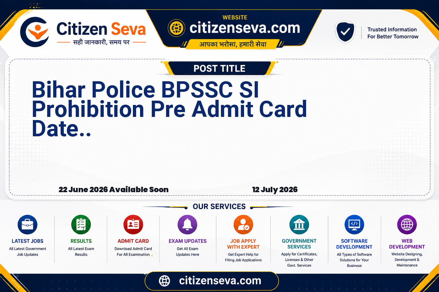 Bihar Police BPSSC SI Prohibition