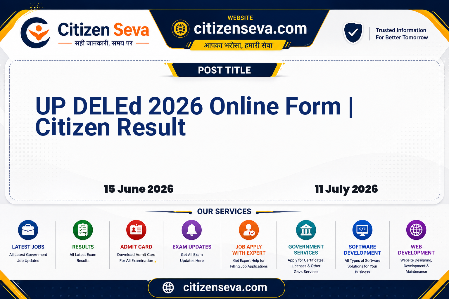UP DELEd 2026 Online Form | Citizen Seva